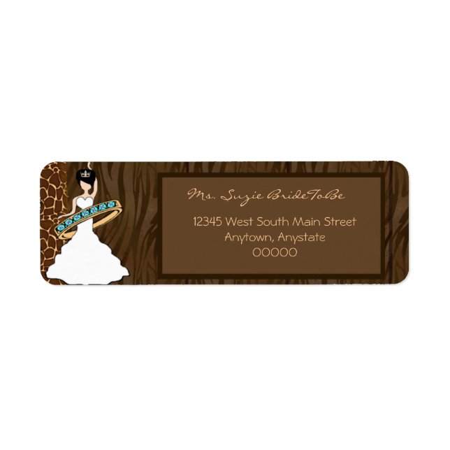 Wild Side Raven Bride Address Labels (Front)