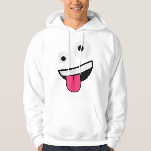 WIld Silly Crazy Eyes Zany Face Emojis Hallo Hoodie