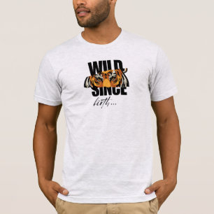 Wild Since Birth Bold Tiger Eyes Graphic T-Shirt