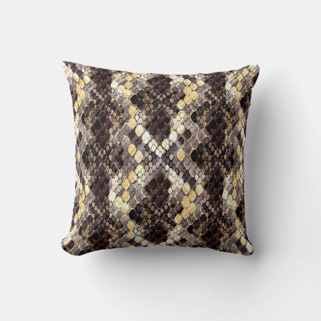 Wild Skin Watercolor Seamless Pattern Cushion (Front)