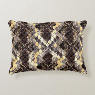 Wild Skin Watercolor Seamless Pattern Decorative Cushion