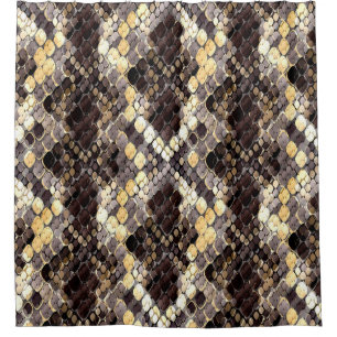 Wild Skin Watercolor Seamless Pattern Shower Curtain