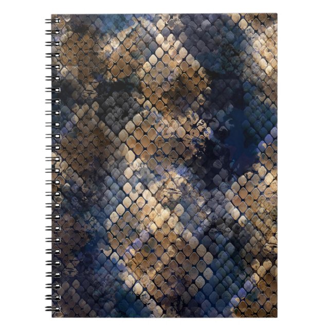 Wild Snakeskin Watercolor Seamless Design Notebook (Front)