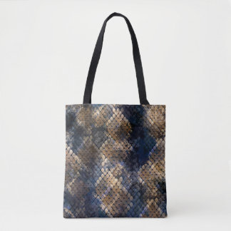 Wild Snakeskin Watercolor Seamless Design Tote Bag