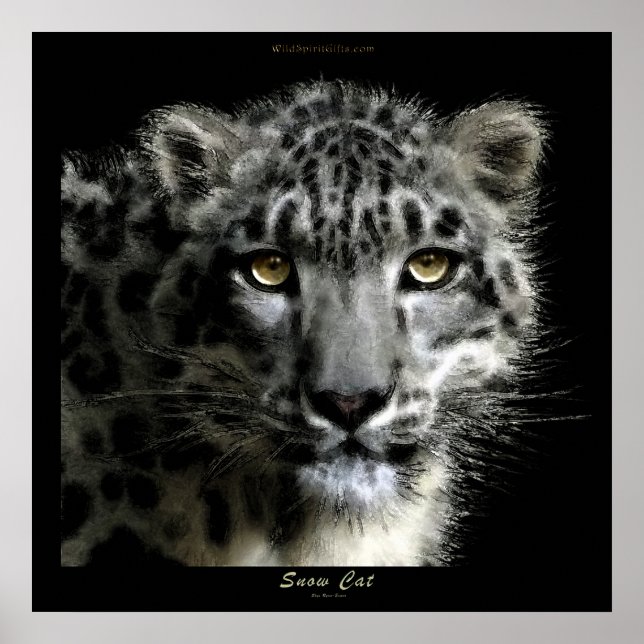 WILD SNOW LEOPARD Art Print (Front)