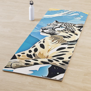 Wild Snow Leopard Design Yoga Mat