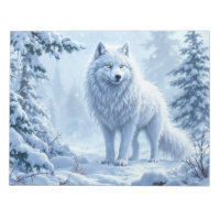 Wild snow wolf predator nature winter art