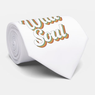 WILD SOUL 70's typography retro vintage design     Tie