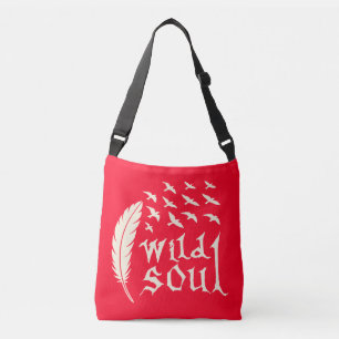 Wild Soul Feather Bird Nature Design Crossbody Bag