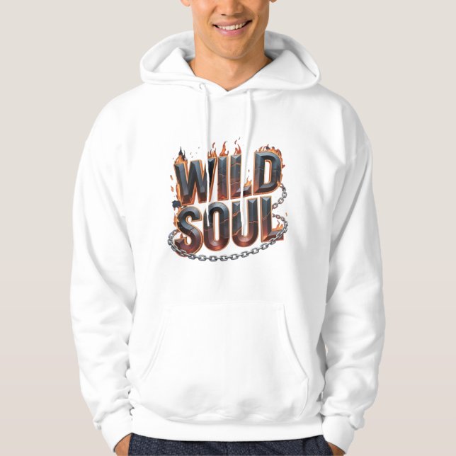 Wild Soul Hoodie – Flame Spirit Men’s Edition (Front)