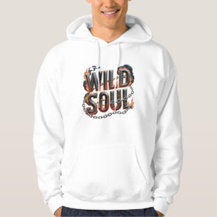 Wild Soul Men’s Hoodie – Fire & Chains Power Look