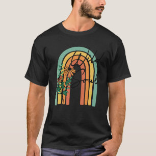 Wild Soul Rainbow Color Vintage Wildflower Plant   T-Shirt