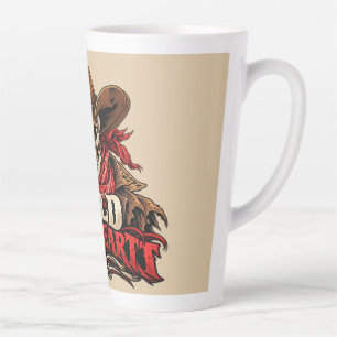 Wild Soul Skeleton Cowboy Western Design Latte Mug