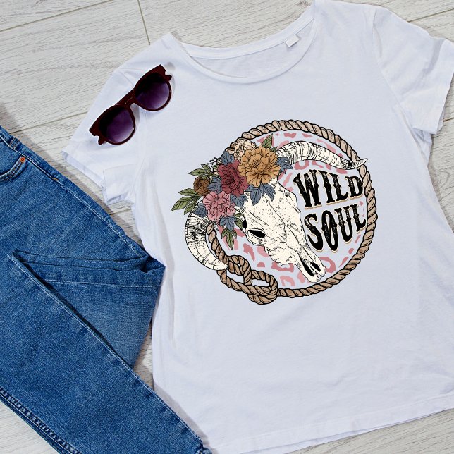 Wild soul vintage Floral women  T-Shirt (Creator Uploaded)