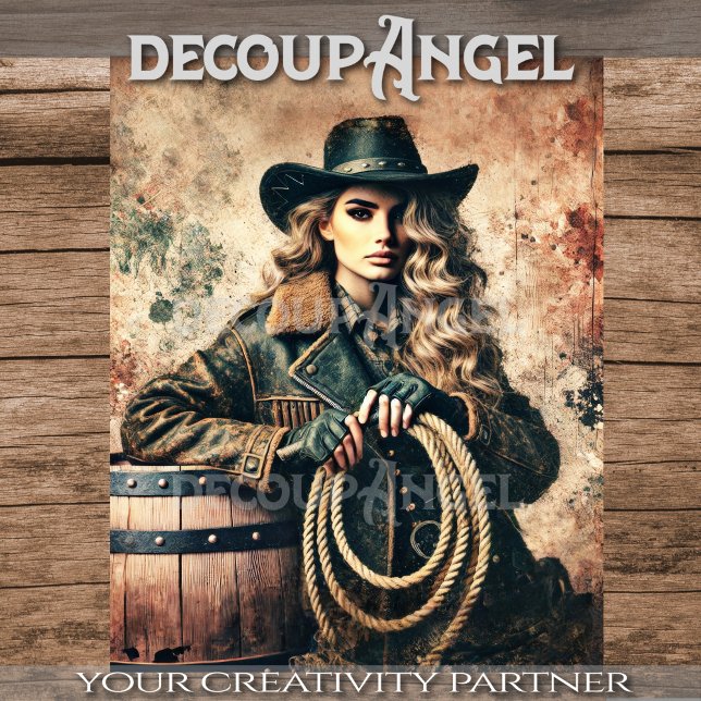 Wild Spirit Cowgirl Decoupage Tissue Paper (Creator Uploaded)