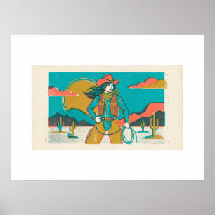 Wild Spirit Cowgirl Poster