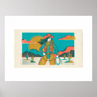 Wild Spirit Cowgirl Poster
