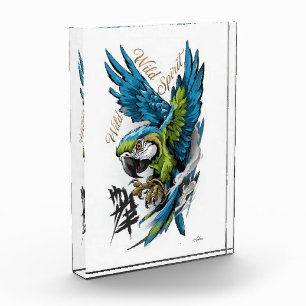 Wild Spirit Macaw Long Sleeve Shirt Photo Block