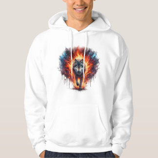 "Wild Spirit: Men's Wolf Design Hoodies & Sweatshi
