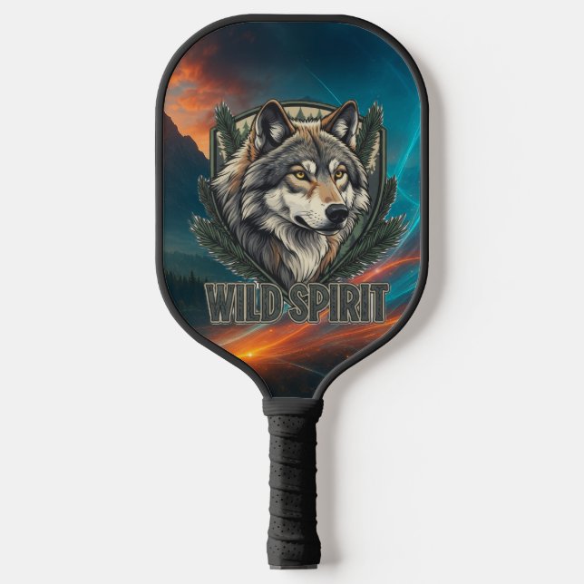 Wild Spirit Pickleball Paddle – Free Spirit Art (Front)