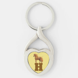 Wild Spirit Stampede – Majestic Running Horses Art Key Ring