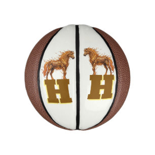 Wild Spirit Stampede – Majestic Running Horses Art Mini Basketball