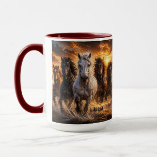 Wild Spirit Stampede – Majestic Running Horses Art Mug