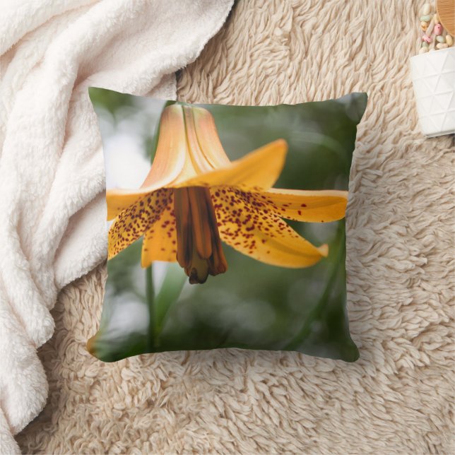Wild Spotted Canada Lily Flower  Cushion (Blanket)