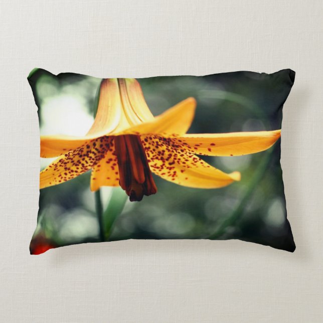 Wild Spotted Canadian Lily Flower  Decorative Cushion (Front)