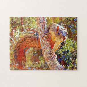 Wild Squirrel Photographic Nature Art Puzzle