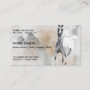 Wild Stallion Equestrian Farrer Horse shoes Business Card