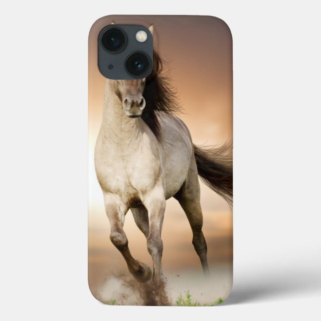 Wild Stallion Running In Sunset Case-Mate iPhone Case (Back)
