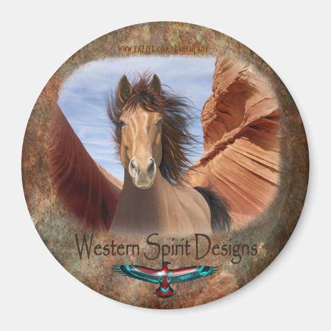 Wild Stallion Southwestern Magnet (Front)