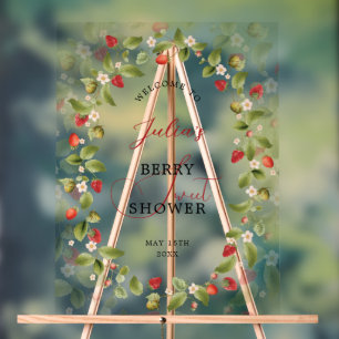 WILD STRAW BERRY SWEET BABY SHOWER ACRYLIC SIGN