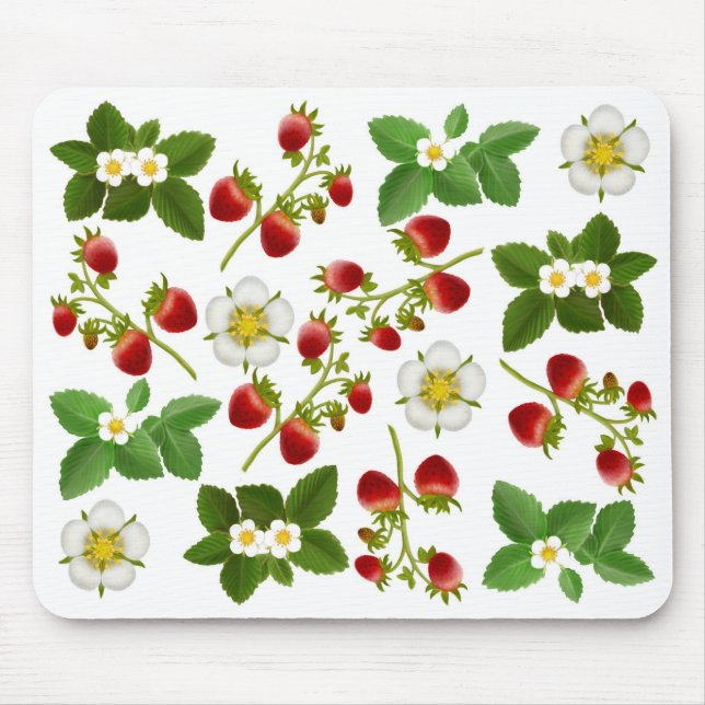 Wild Strawberries Computer Mousepad (Front)