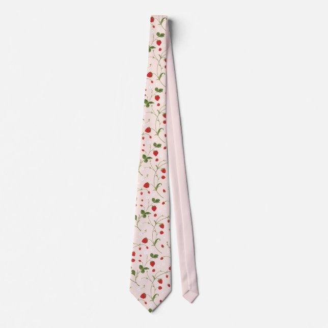 Wild Strawberries (Linen) – Neck Tie (Front)