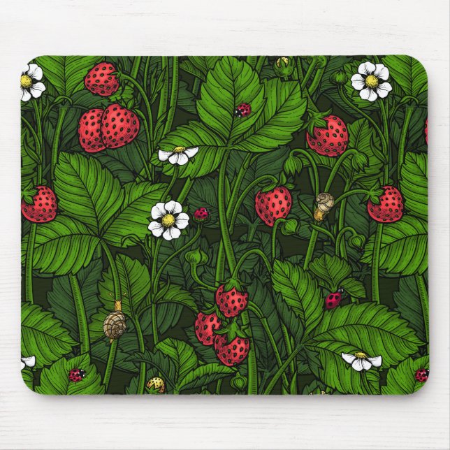 Wild strawberries mouse mat (Front)