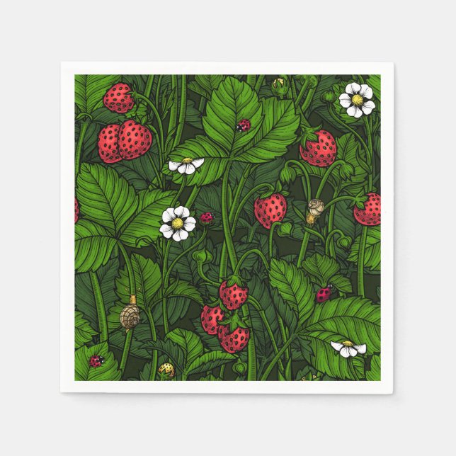 Wild strawberries napkin (Front)