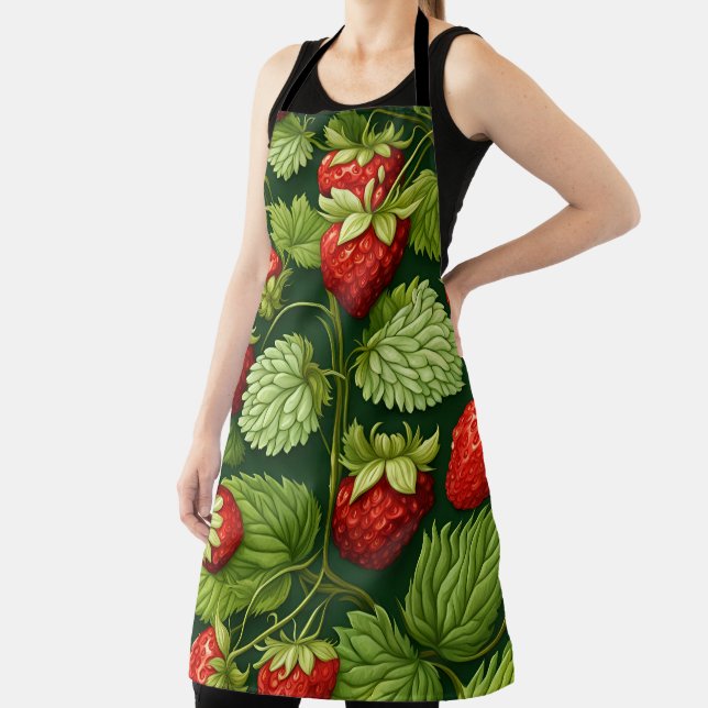 Wild Strawberries plant art. Apron (Insitu)