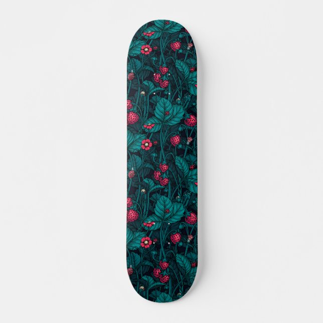 Wild strawberries, red and blue skateboard (Front)