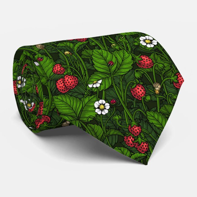 Wild strawberries tie (Rolled)