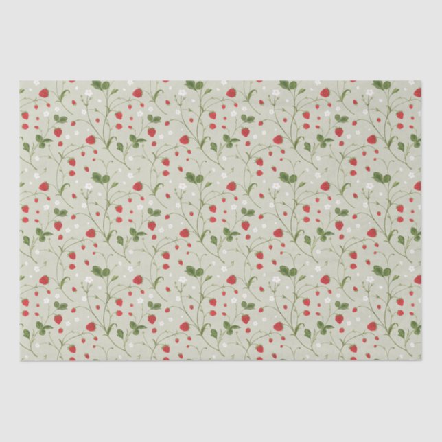 Wild Strawberries (Warm Grey) – Tissue Paper (Front)
