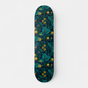 Wild strawberries, yellow and blue skateboard
