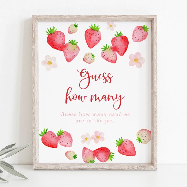 Wild Strawberry Birthday Guess How Many Game Poster (Creator Uploaded)