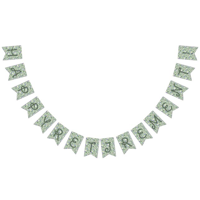 Wild Strawberry & Fern | "Happy Retirement" Bunting (All)