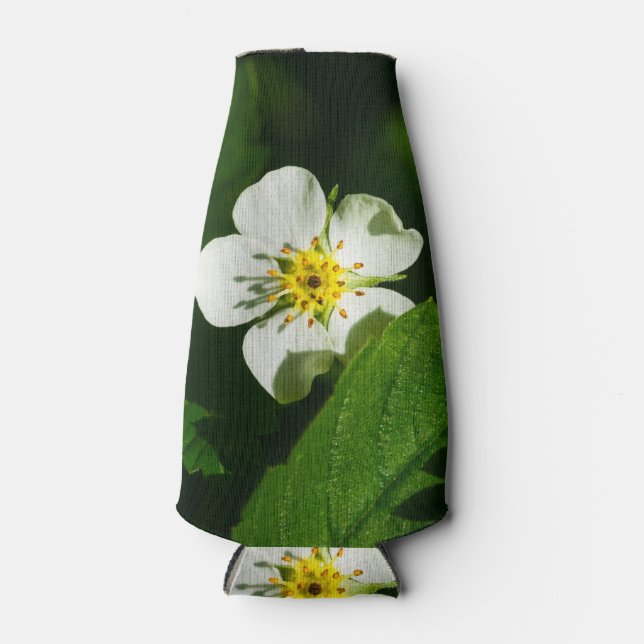 Wild Strawberry Flower Bottle Cooler (Front)