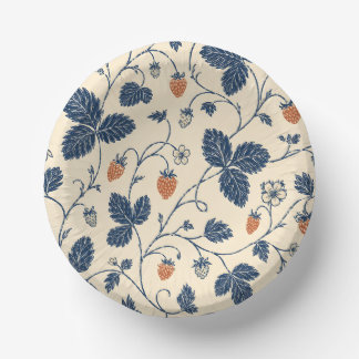 Wild Strawberry Ledger Vintage Botanicals Paper Plate