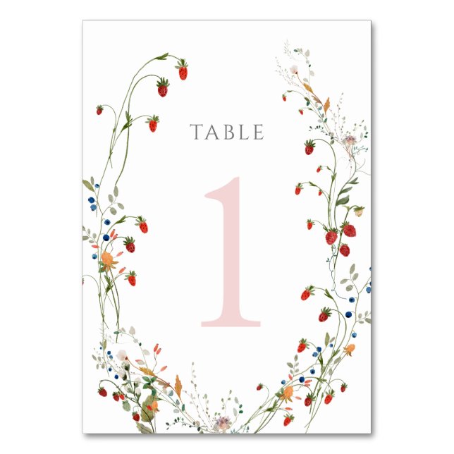 wild strawberry Table Number 1 (Front)