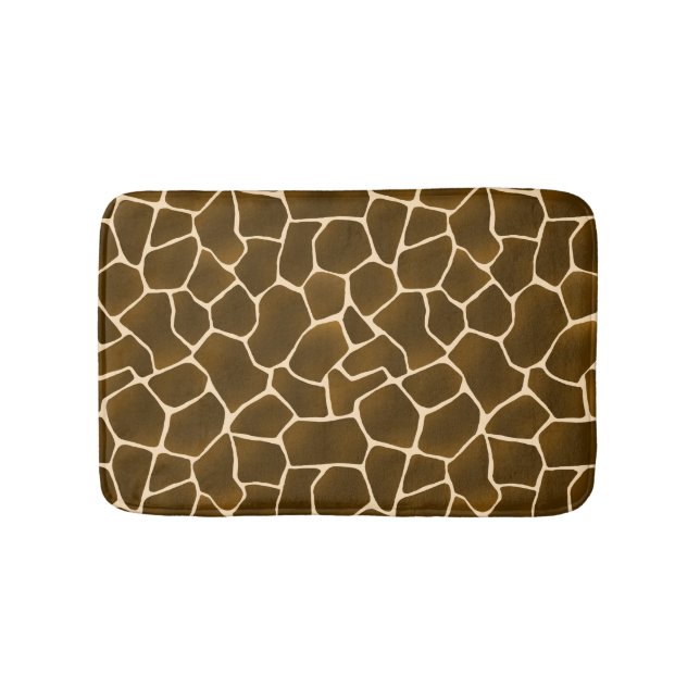 Wild Style Giraffe Spots Animal Skin Safari Print Bath Mat (Front)