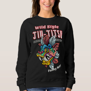 Wild Style Jiu Jitsu Demon Mask Grappling Mma Muay Sweatshirt